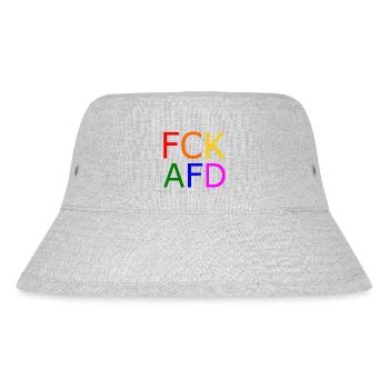 Fck afd - Stanley/Stella recycelter Bucket Hat - Grau meliert - Vorne