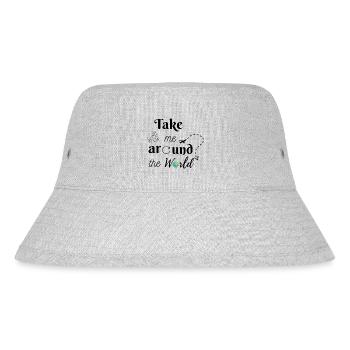 Take me around the World - Stanley/Stella recycelter Bucket Hat - Grau meliert - Vorne