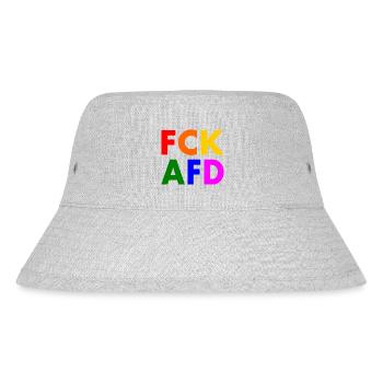 Fck afd - Stanley/Stella recycelter Bucket Hat - Grau meliert - Vorne