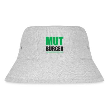 Mutbürger - Ansprechen Anpacken Zukunft Gestalten - Stanley/Stella recycelter Bucket Hat - Grau meliert - Vorne