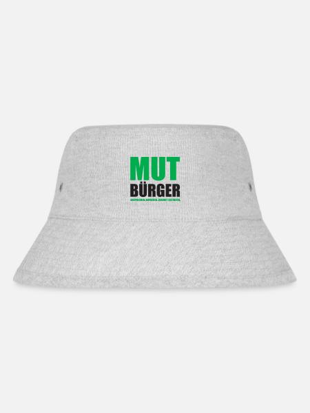 Mutbürger - Ansprechen Anpacken Zukunft Gestalten - Stanley/Stella recycelter Bucket Hat - Grau meliert