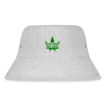 Burn weed not coal - Bob recyclé Stanley/Stella - gris chiné - Devant