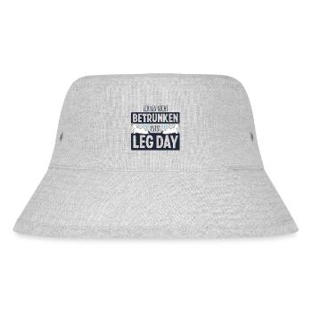 Lustige Leg Day Sprüche Bodybuilding Fitness Gym - Stanley/Stella recycelter Bucket Hat - Grau meliert - Vorne