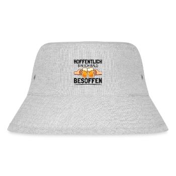 Hoffentlich bald besoffen Wochenende Saufen Feiern - Stanley/Stella recycelter Bucket Hat - Grau meliert - Vorne