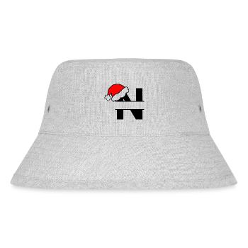 Weihnachtsalphabet Buchstabe N zum Personalisieren - Stanley/Stella recycelter Bucket Hat - Grau meliert - Vorne