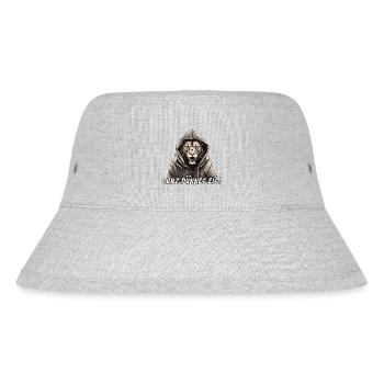 Ganz dünnes Eis Löwe - Stanley/Stella recycelter Bucket Hat - Grau meliert - Vorne