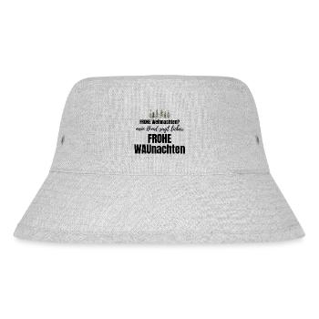 Hund Hunde Weihnachten - lustiger Weihnachtsspruch - Stanley/Stella recycelter Bucket Hat - Grau meliert - Vorne