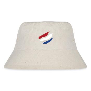 Drapeau des Pays-Bas - Rayures Brosse - Bob recyclé Stanley/Stella - blanc naturel - Devant