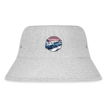 Japanese style car, JDM - Stanley/Stella Recycled Bucket Hat - heather grey - Front