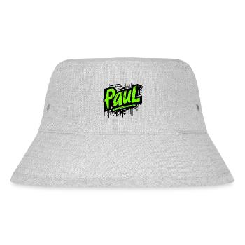 Paul Surname First Name Graffiti - Stanley/Stella Recycled Bucket Hat - heather grey - Front