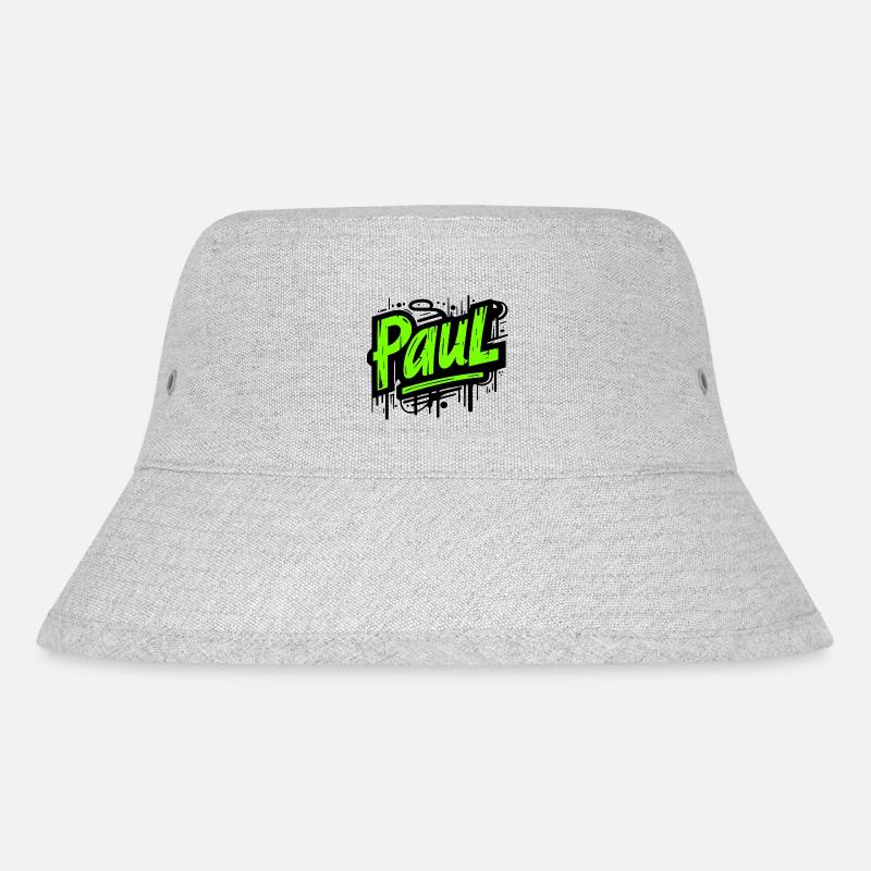 Paul Name Vorname Graffiti - Stanley/Stella recycelter Bucket Hat - Grau meliert