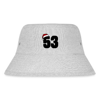 53 Zahl Weihnachten - Stanley/Stella recycelter Bucket Hat - Grau meliert - Vorne