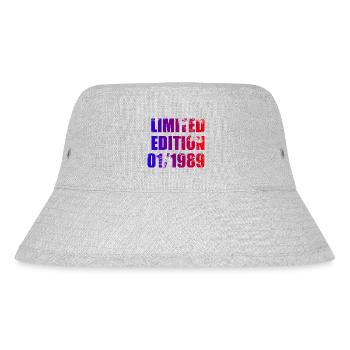 35. Geburtstag Limited Edition 01/1989 - Stanley/Stella recycelter Bucket Hat - Grau meliert - Vorne