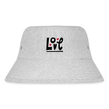 Liebe - Stanley/Stella recycelter Bucket Hat - Grau meliert - Vorne