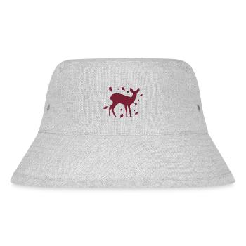 Reh Rehkitz - Wald Natur Tierschutz - Stanley/Stella recycelter Bucket Hat - Grau meliert - Vorne