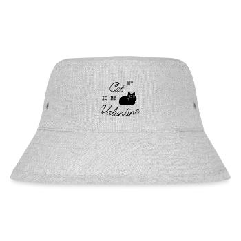 Katze - Stanley/Stella recycelter Bucket Hat - Grau meliert - Vorne