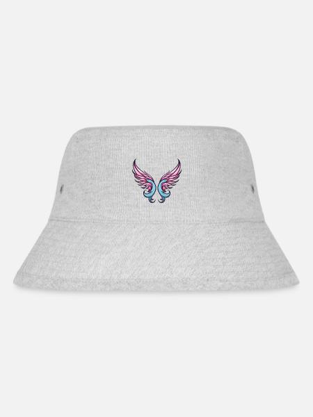 Flügel Symbol - Stanley/Stella recycelter Bucket Hat - Grau meliert