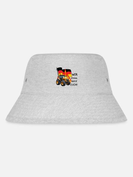 We stand behind the farmers - Stanley/Stella Recycled Bucket Hat - heather grey