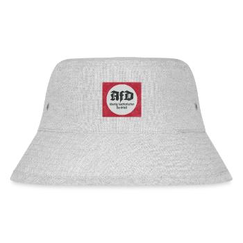 ANTI AFD STICKER, FASCHISTISCHER DURCHFALL - Stanley/Stella recycelter Bucket Hat - Grau meliert - Vorne