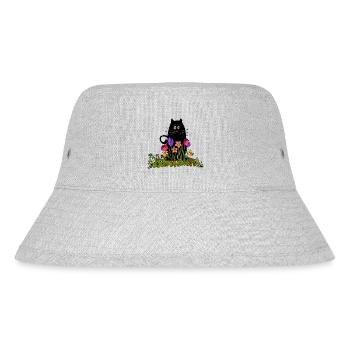 Cat - Stanley/Stella Recycled Bucket Hat - heather grey - Front