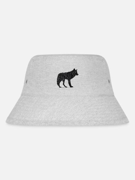 Wild Wolf - Stanley/Stella Recycled Bucket Hat - heather grey
