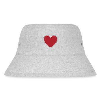 Heart to cut out - Stanley/Stella Recycled Bucket Hat - heather grey - Front