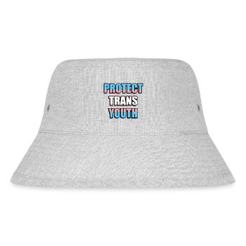 Schützen Sie Trans-Jugendliche - Stanley/Stella recycelter Bucket Hat - Grau meliert - Vorne
