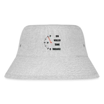 Ein Volltank voraus Benzin Anzeige lustige Auto - Stanley/Stella recycelter Bucket Hat - Grau meliert - Vorne
