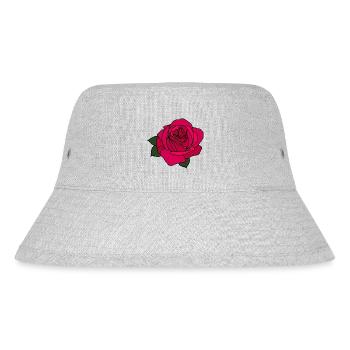 Pink Rose - Stanley/Stella Recycled Bucket Hat - heather grey - Front