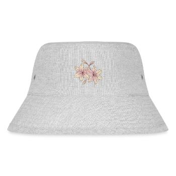 Lilien Blumen - Stanley/Stella recycelter Bucket Hat - Grau meliert - Vorne