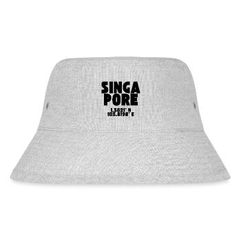 Singapore - Design with coordinates - Stanley/Stella Recycled Bucket Hat - heather grey - Front