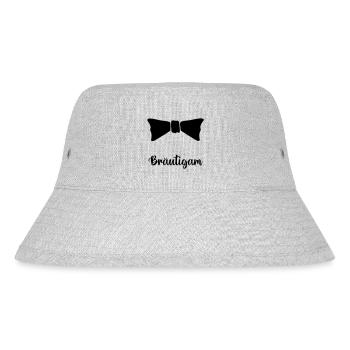 bow tie groom - Stanley/Stella Recycled Bucket Hat - heather grey - Front