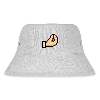 Pixel Hand Cursor Design Italia - Stanley/Stella recycelter Bucket Hat - Grau meliert - Vorne