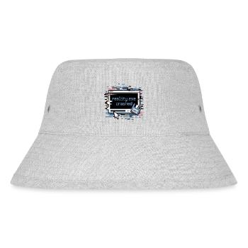 Reality.exe Crashed Retro Pixel Design - Stanley/Stella recycelter Bucket Hat - Grau meliert - Vorne