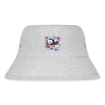 Panda Dream on Waffle Clouds - Stanley/Stella Recycled Bucket Hat - heather grey - Front