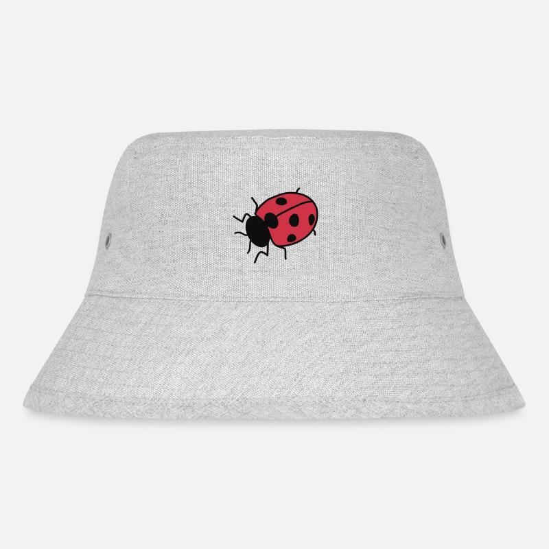 Ladybug - Stanley/Stella Recycled Bucket Hat - heather grey