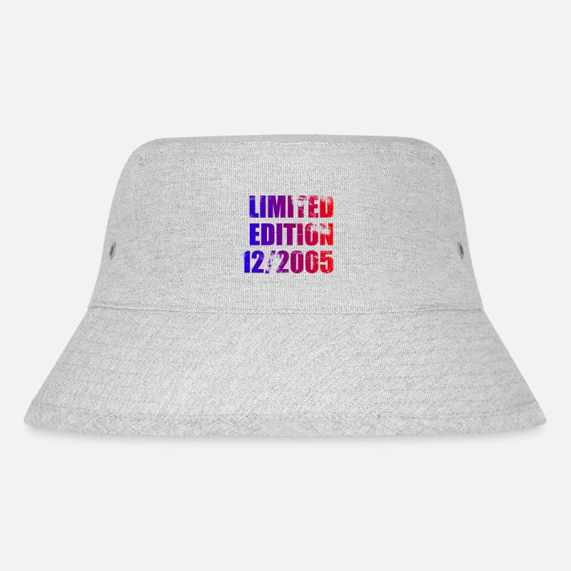 18. Geburtstag Limited Edition 12/2005 - Stanley/Stella recycelter Bucket Hat - Grau meliert