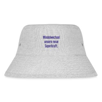 Diaper change – our new superpower - Stanley/Stella Recycled Bucket Hat - heather grey - Front