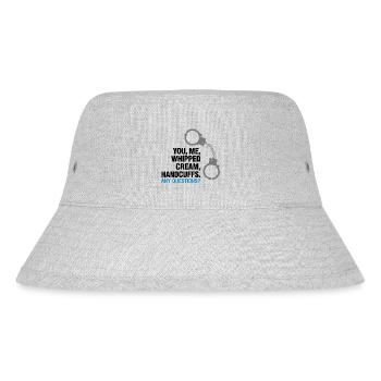 Lets Enjoy! You, Me, Whipped Cream And Handcuffs! - Stanley/Stella Recycled Bucket Hat - heather grey - Front