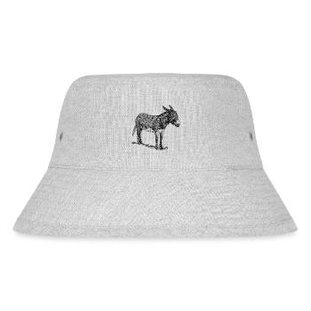 Esel - Stanley/Stella recycelter Bucket Hat - Grau meliert - Vorne