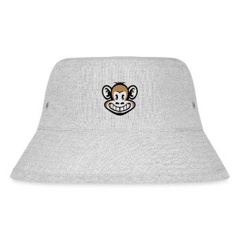 Cartoon Affe flex - Stanley/Stella recycelter Bucket Hat - Grau meliert - Vorne