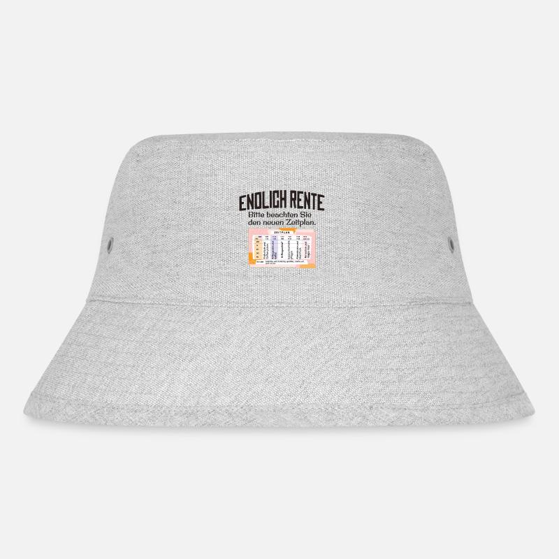 Endlich Rente Zeitplan Tagesablauf Wochenplan - Stanley/Stella recycelter Bucket Hat - Grau meliert