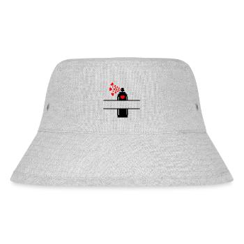 Spray can spraying red hearts - Stanley/Stella Recycled Bucket Hat - heather grey - Front