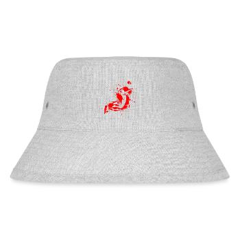 Volleyball Spike Man Rot - Stanley/Stella recycelter Bucket Hat - Grau meliert - Vorne