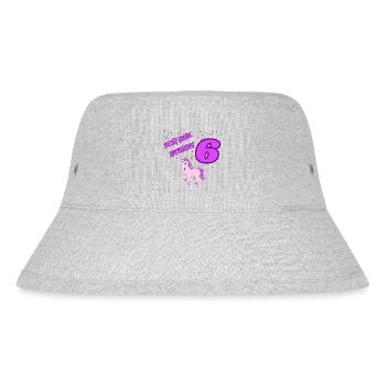 ICH BIN SCHON 6 Geburtstag Geschenk Mädchen - Stanley/Stella recycelter Bucket Hat - Grau meliert - Vorne