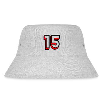 15. 15 JAHRE. 15-jähriges Jubiläum. GEBURTSTAG 15 JAHRE. - Stanley/Stella recycelter Bucket Hat - Grau meliert - Vorne