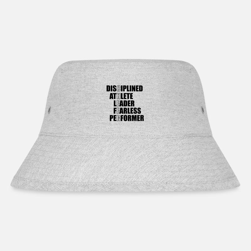 Discipline athlete leader fearless performer - Stanley/Stella recycelter Bucket Hat - Grau meliert