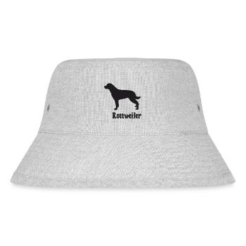 Rottweiler Silhouette - Stanley/Stella recycelter Bucket Hat - Grau meliert - Vorne