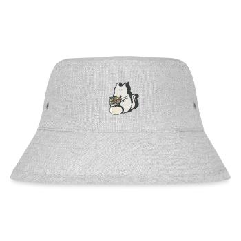 Curious, crazy cat - Stanley/Stella Recycled Bucket Hat - heather grey - Front