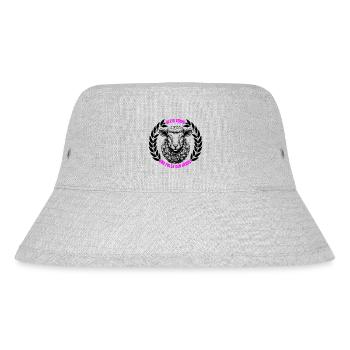 Schaf bleib ruhig und folge der Herde - Stanley/Stella recycelter Bucket Hat - Grau meliert - Vorne